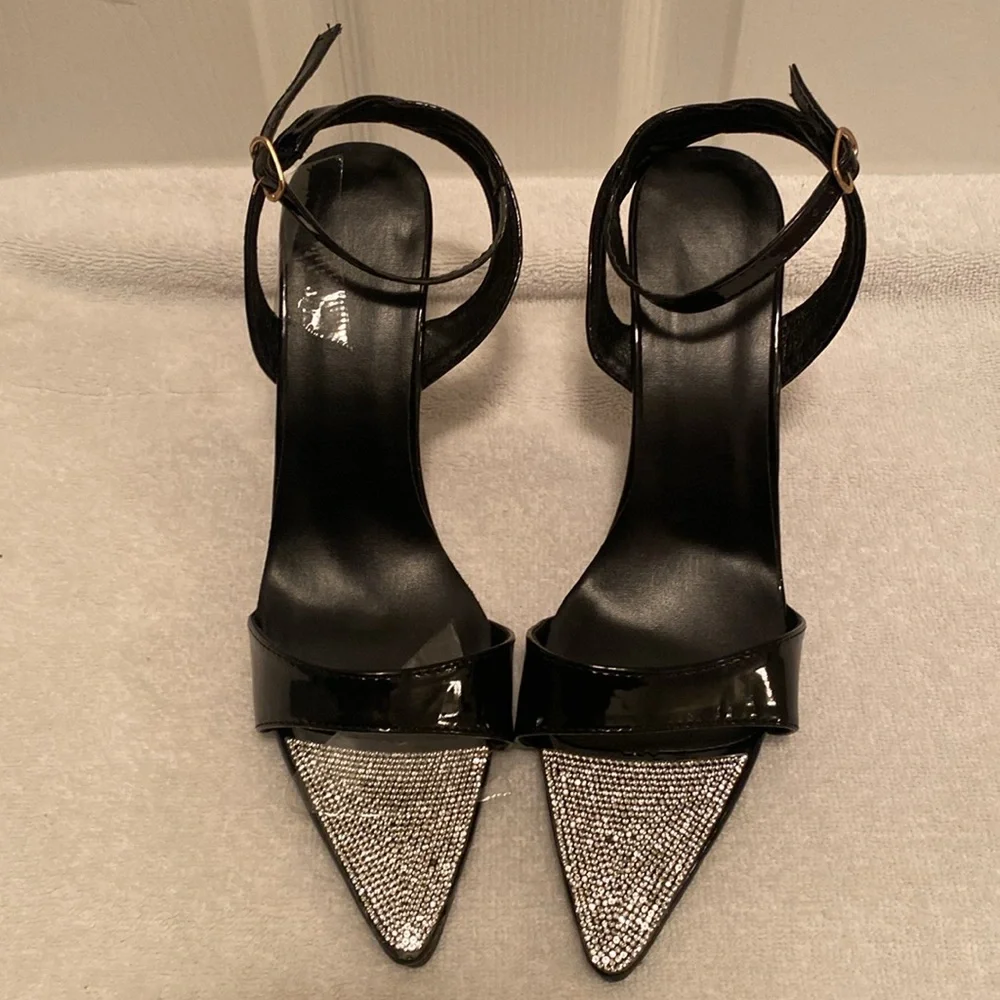 Elegant Black and Silver Sequins Heels…size 42 (9-9.5) - Picture 3 of 9